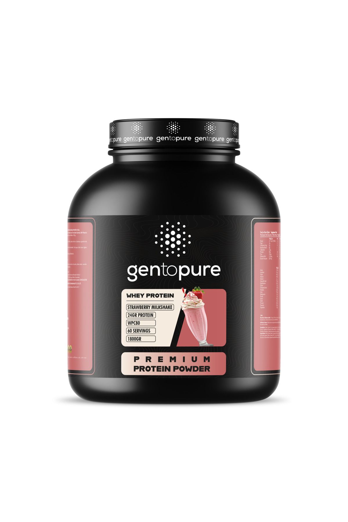 Gentopure WHEY PRO - WPC 80 - 1800G ( ÇİLEK )