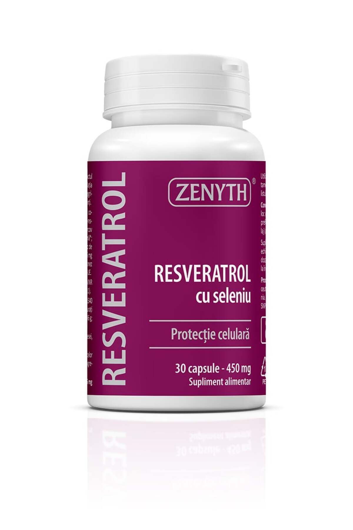 ZENYTH Resveratrol With Selenium, 30 Capsules, Anti-aging And Protection Action, 450 Mg/caps - One Size