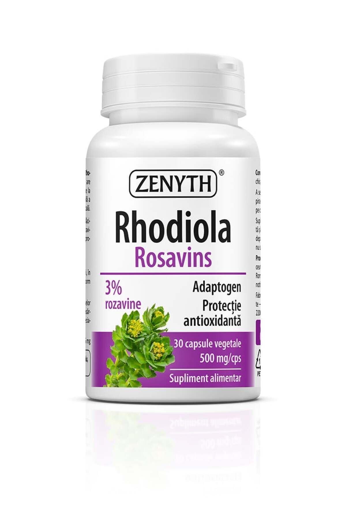ZENYTH Rhodiola Rosavins, 30 Capsule, Adaptogen, Creste Rezistenta La Stresul Intelectual Sau Fizic, Zenyth - Mărime unică