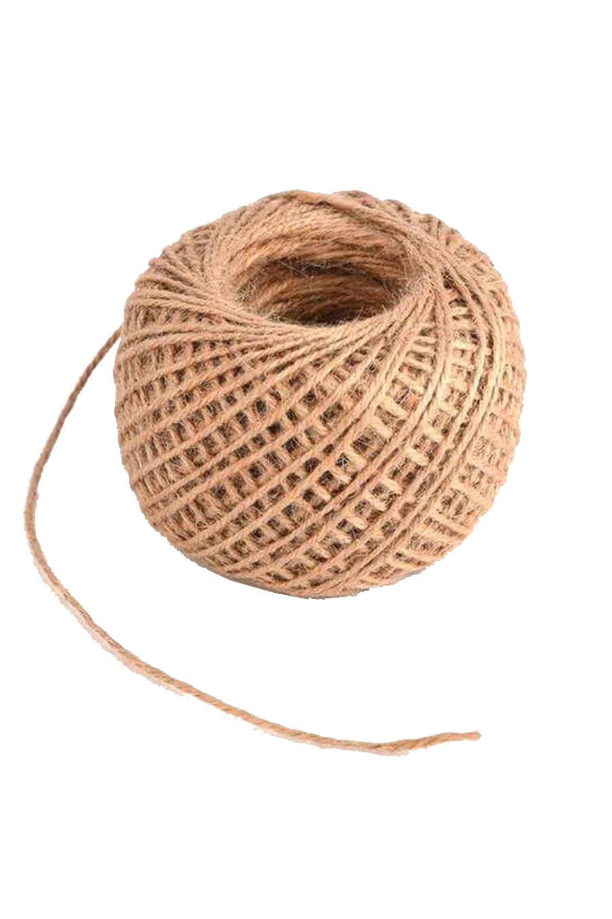 BAKOM AMBALAJ-Natural and Durable Jute String, Wicker String, Whip, Packaging, Decoration and Packing String, 100Gr, 100m - 2mm 6