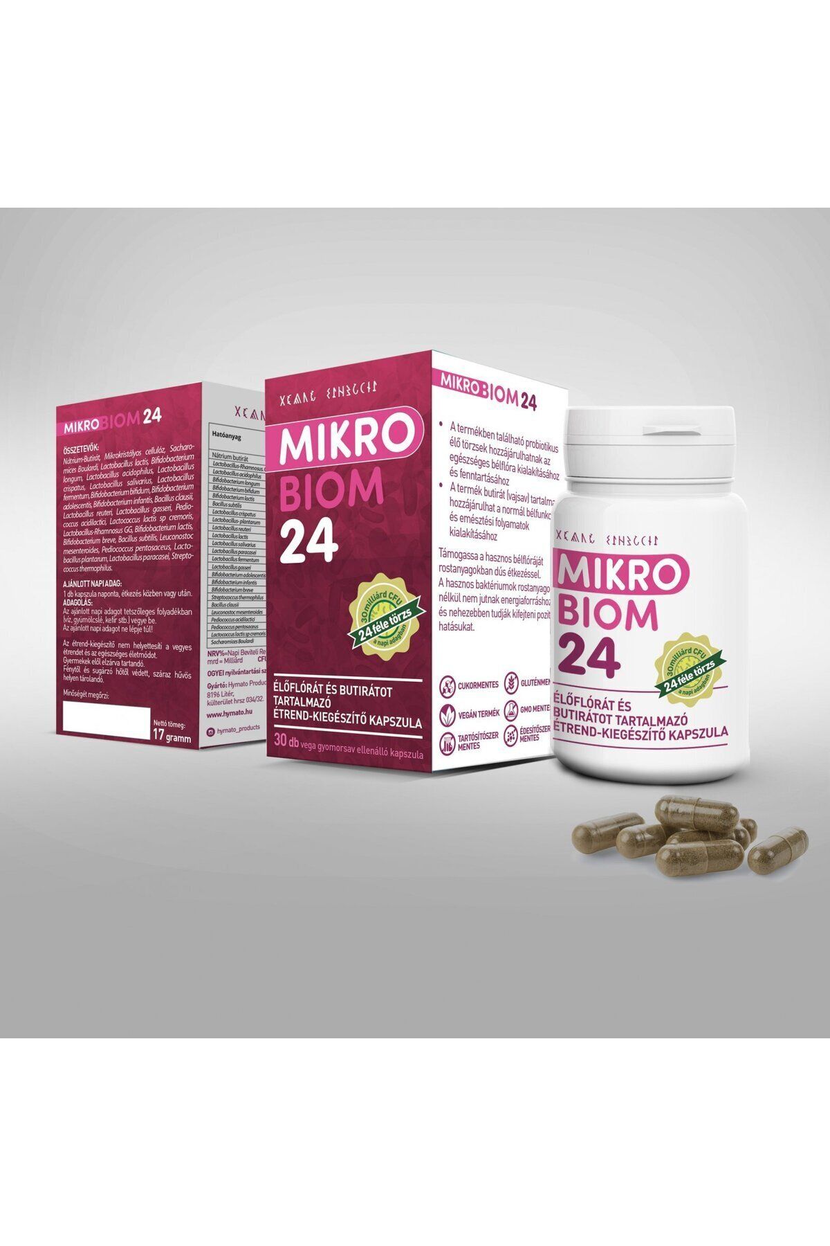 Hymato Probiotice Mikrobiom 24, Supliment Alimentar, Capsule Cu Flora Vie, , 30 Buc - One Size