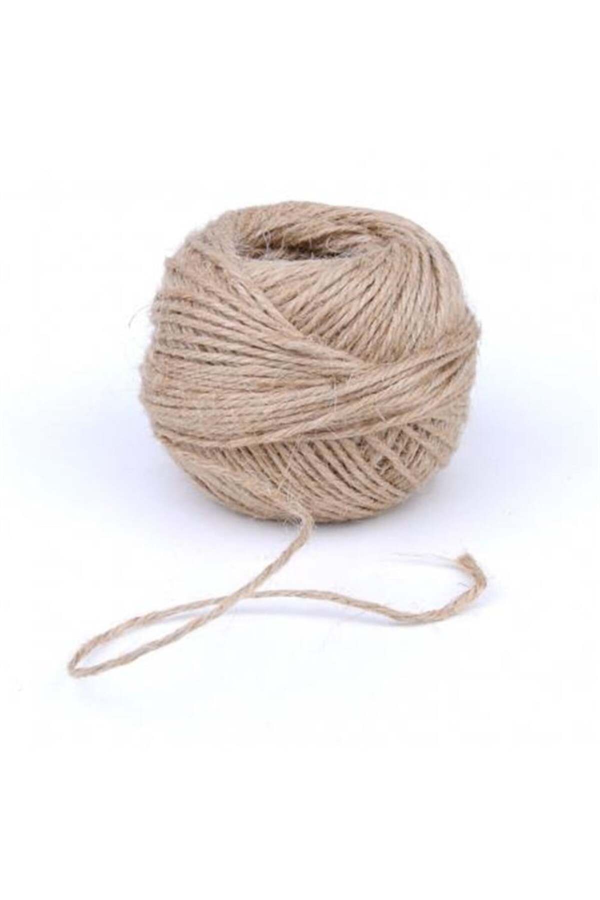 BAKOM AMBALAJ-Natural and Durable Jute String, Wicker String, Whip, Packaging, Decoration and Packing String, 100Gr, 100m - 2mm 3
