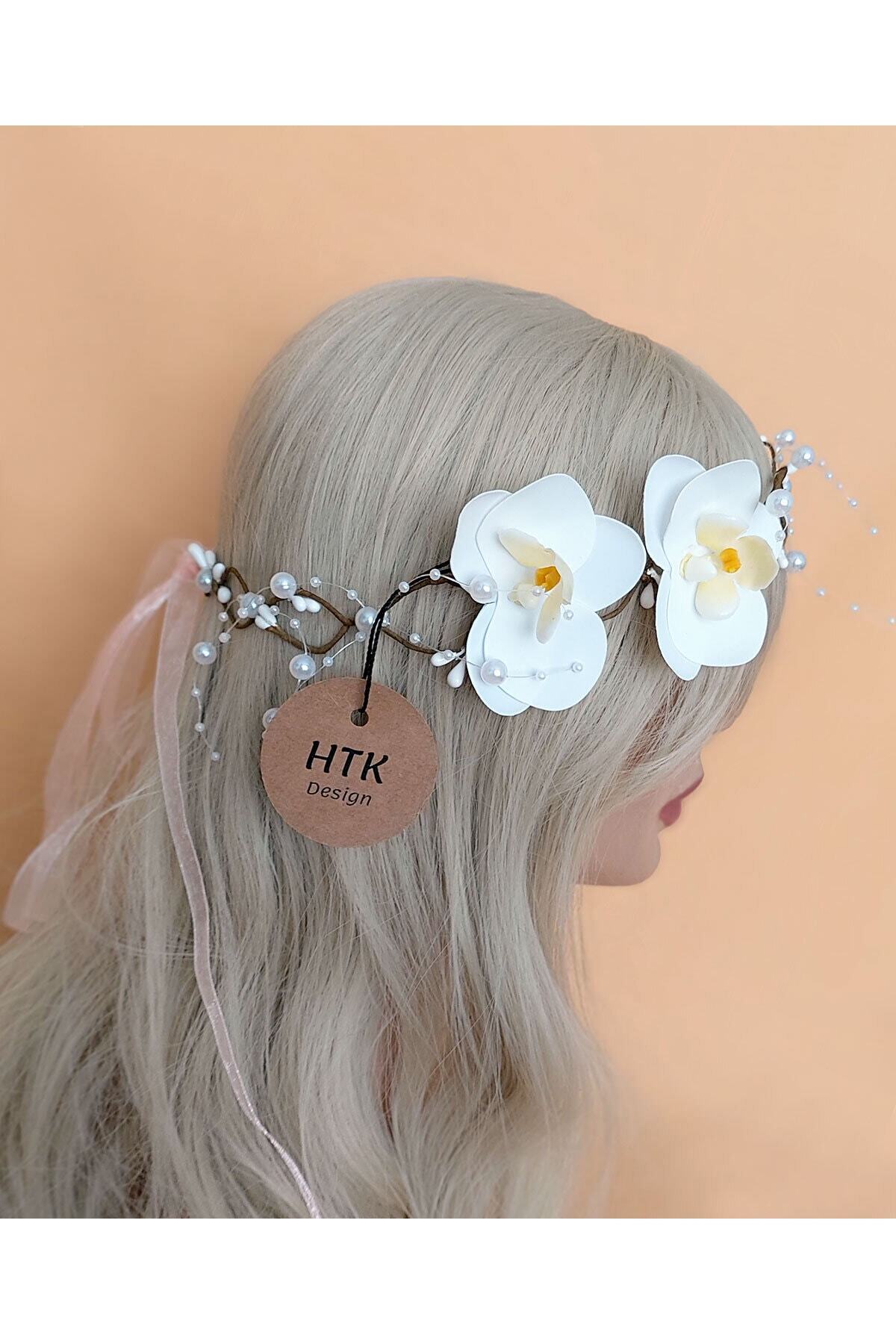 htk butik Çiçekli Taç, Anne Bebek Lohusa Tacı, Bebek Tacı, Bebek Saç Bandı, Lohusa Seti, Yenidoğan Taç fotoğrafı 6 (önizleme)