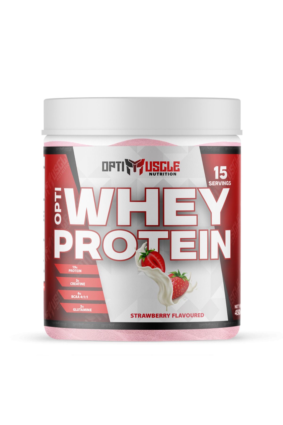 Optimuscle Nutrition Opti Whey Protein Çilek - 450g - 15 Servis