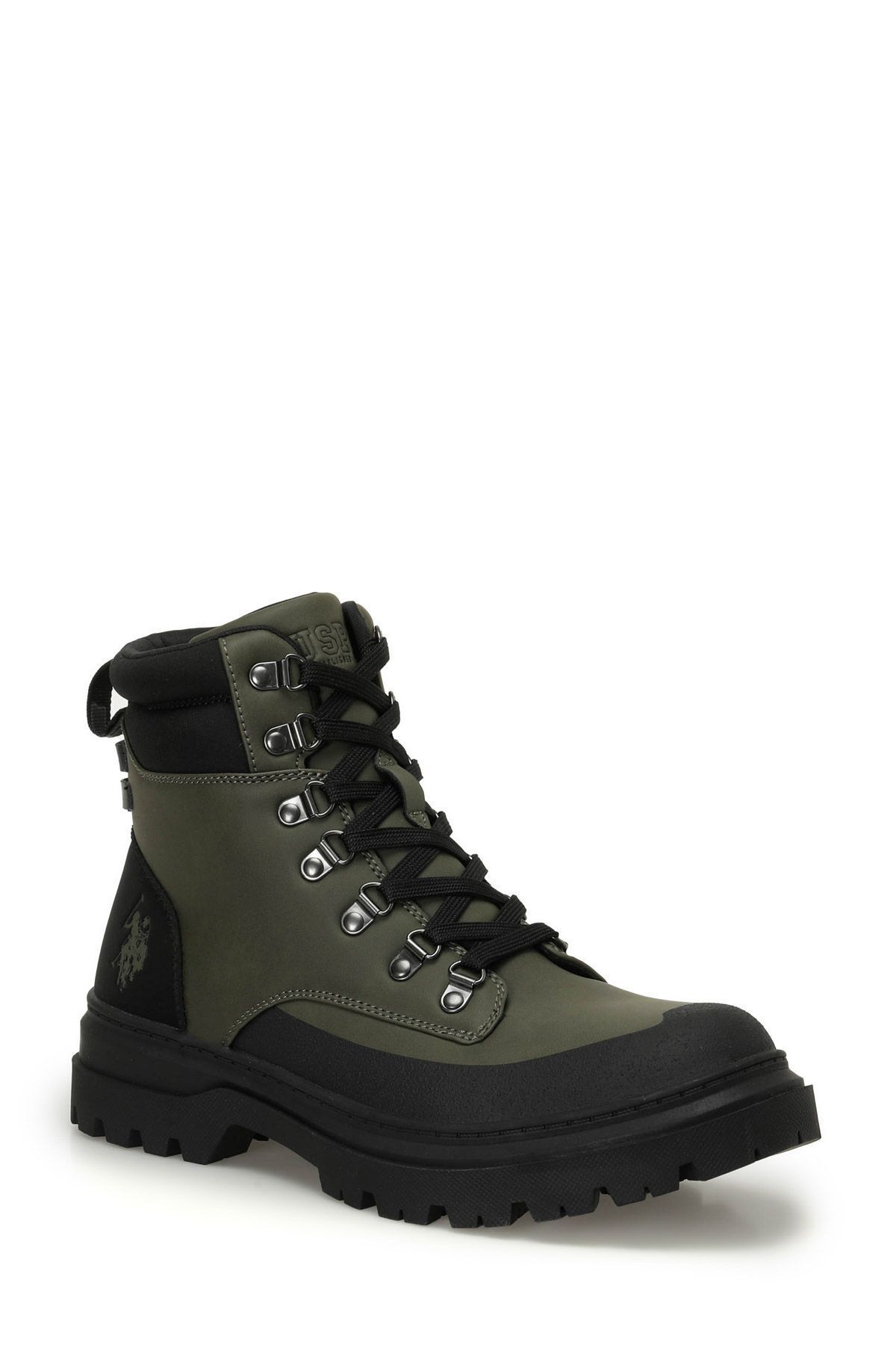 U.S. Polo Assn. Erkek Cool Comfort Biker Kaymaz Taban Haki Kışlık Bot - Men Winter Boots