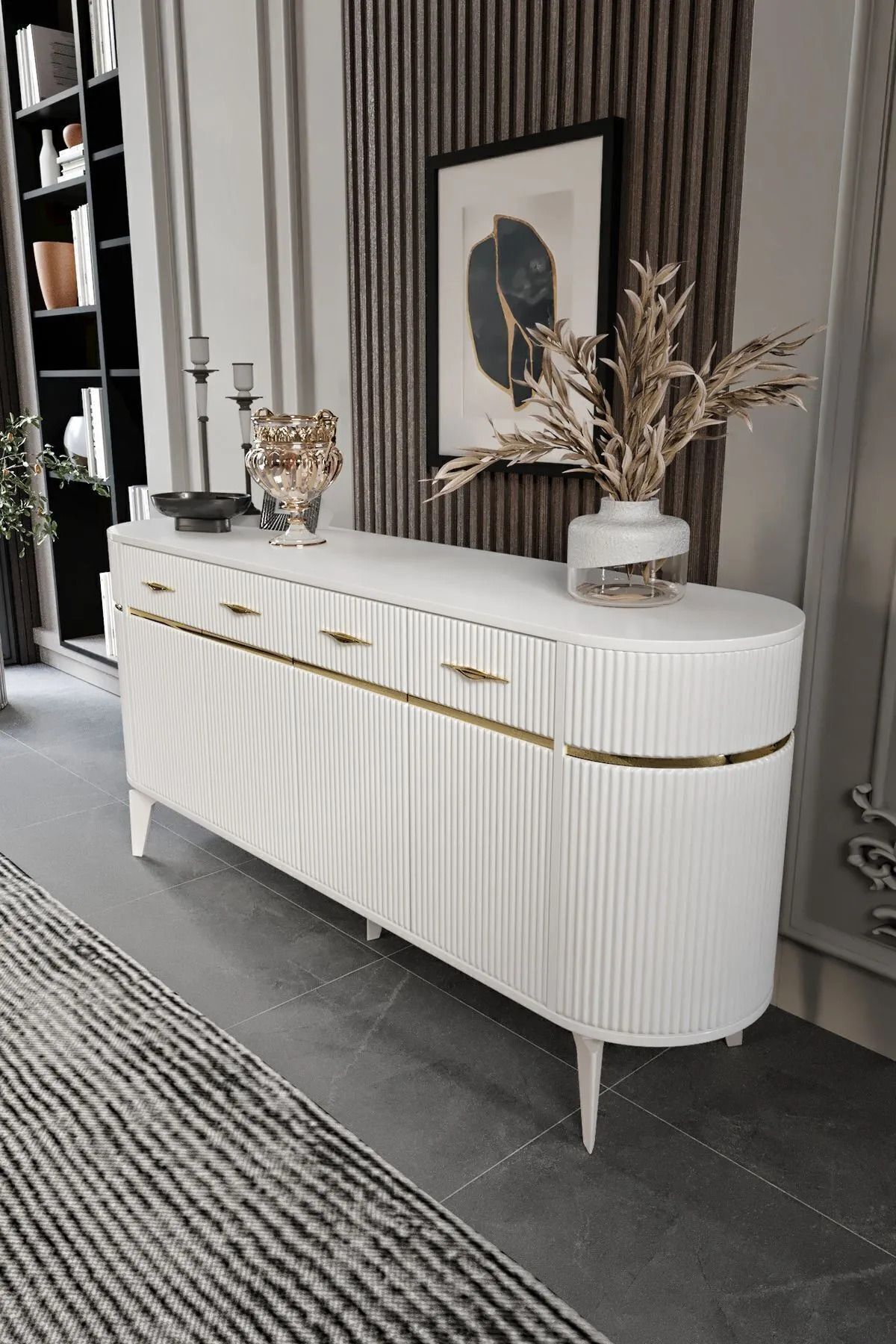 Moduler Mdf Mebran Kapak Oval Konsol - 4
