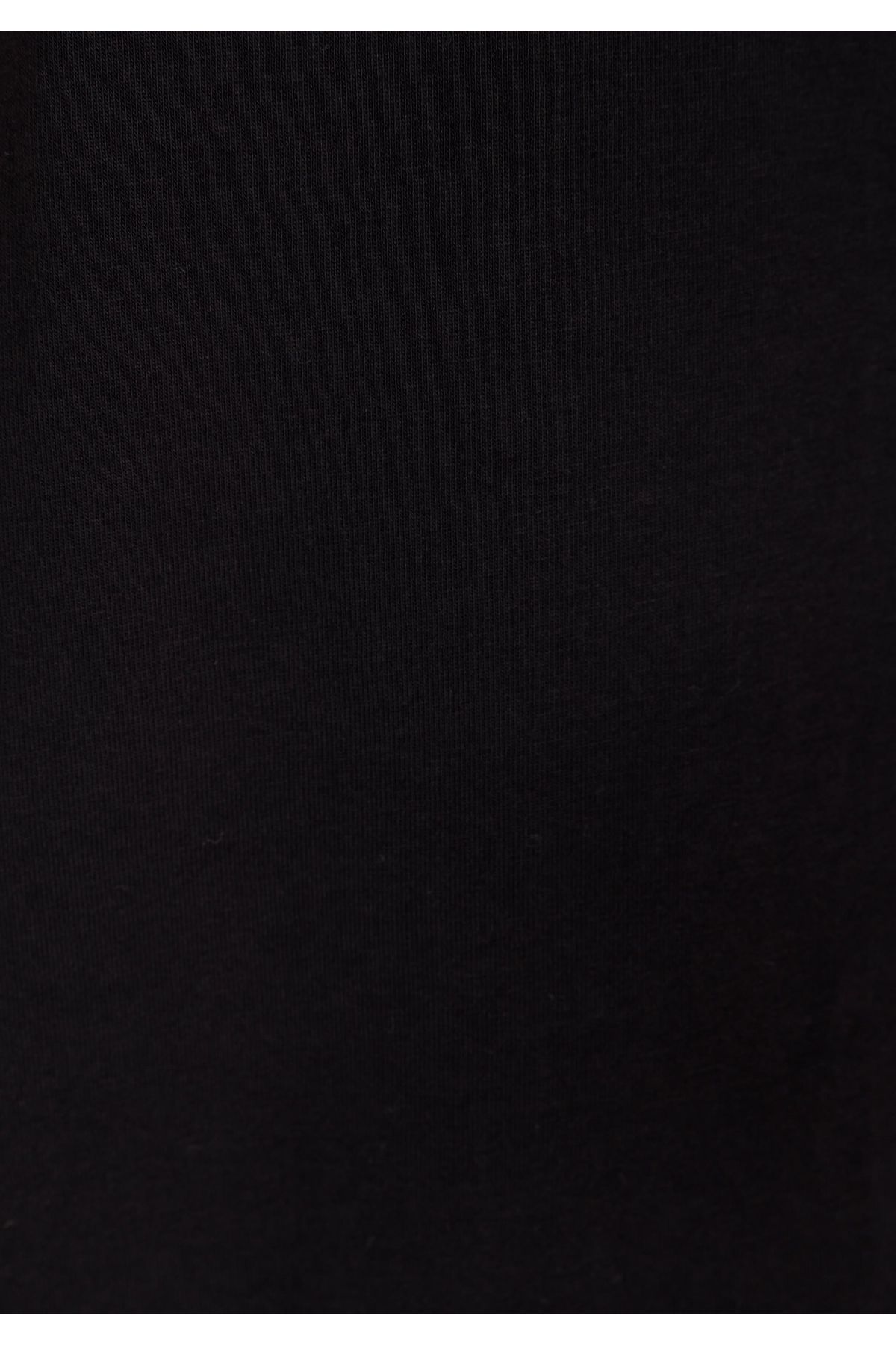 Colin's-Tricou negru cu mânecă scurtă pentru femei, cu decolteu rotund, cu croială normală 5