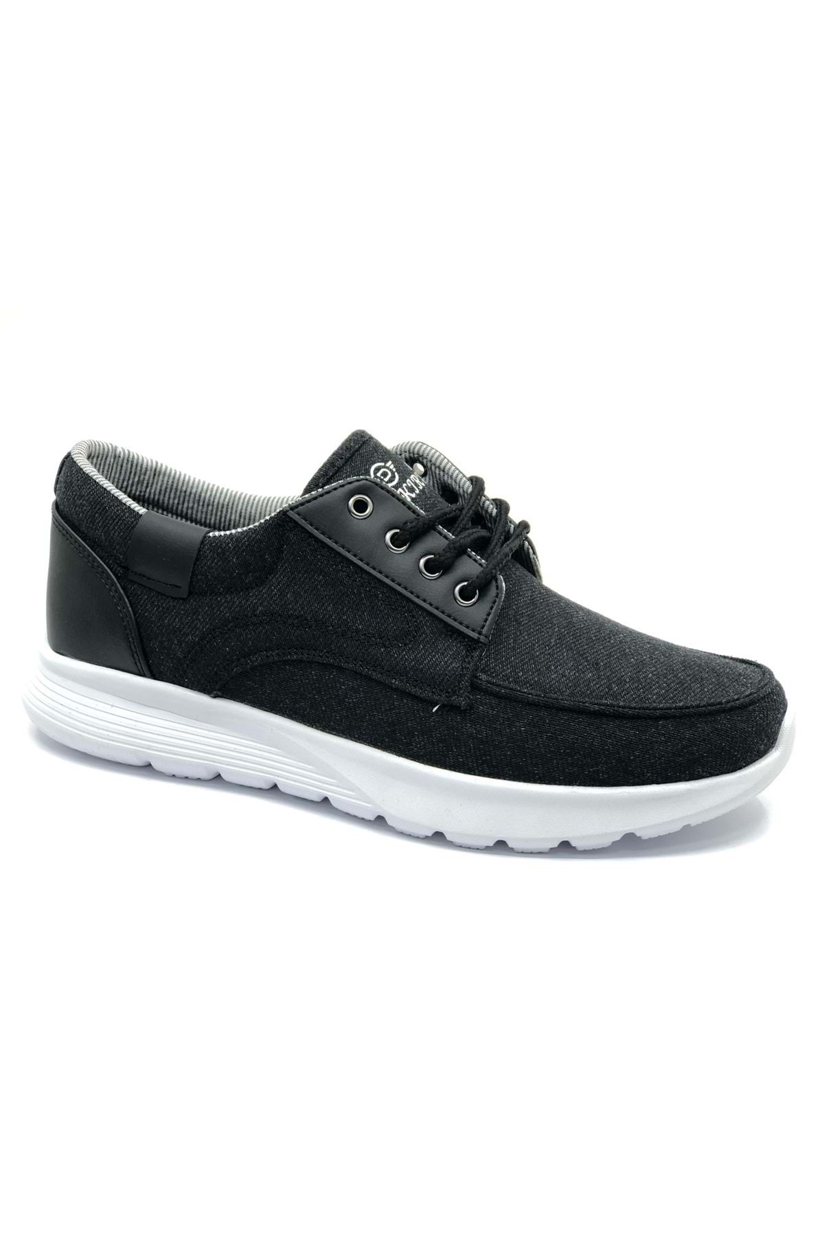 Kids Club Shoes Dakırs 020 Sneakers Keten Erkek Spor Ayakkabı SİYAH-BEYAZ