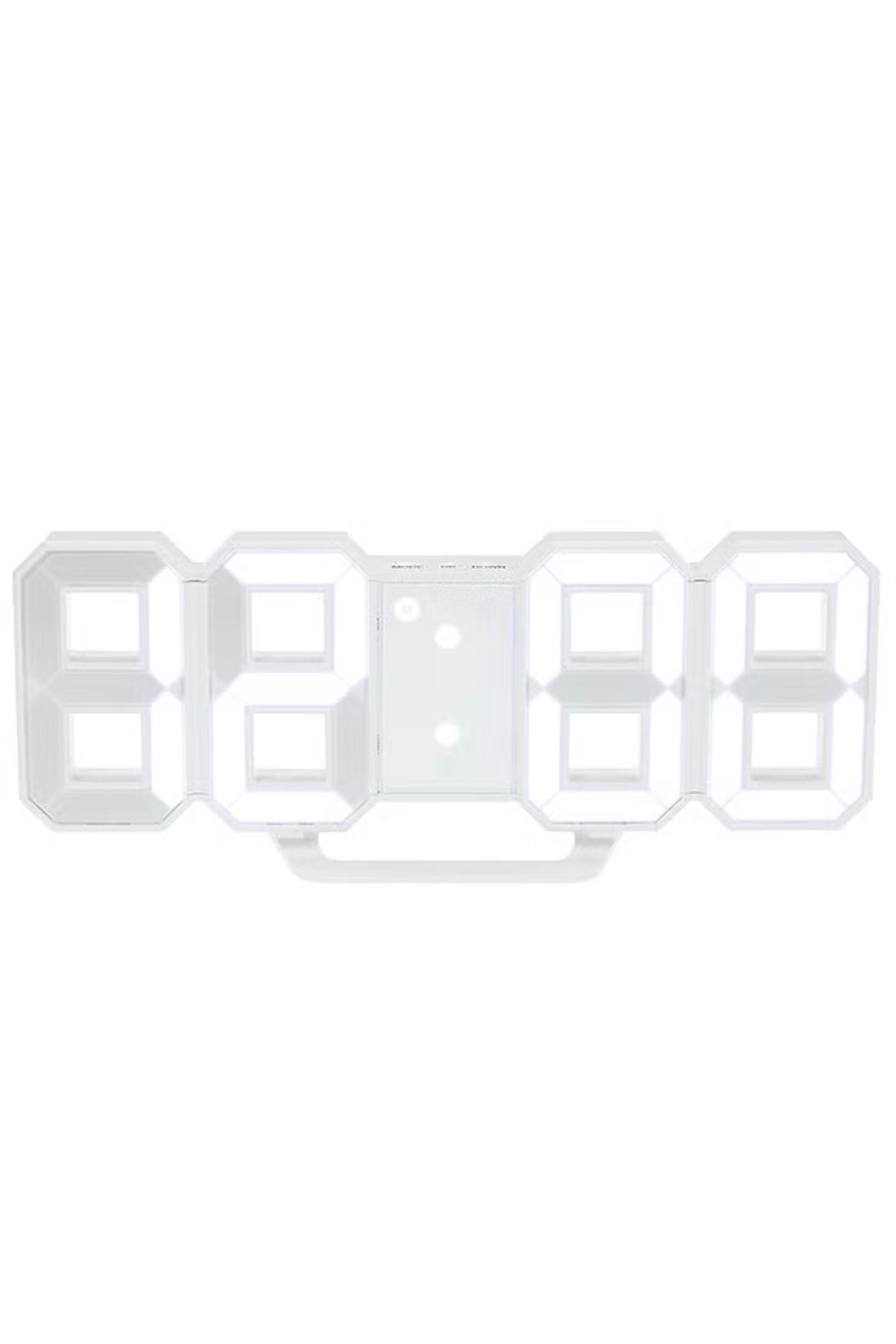 Allin-Multifunctional Digital Wall Clock LED Light 12H/24H Time Display White Digital Clock 2