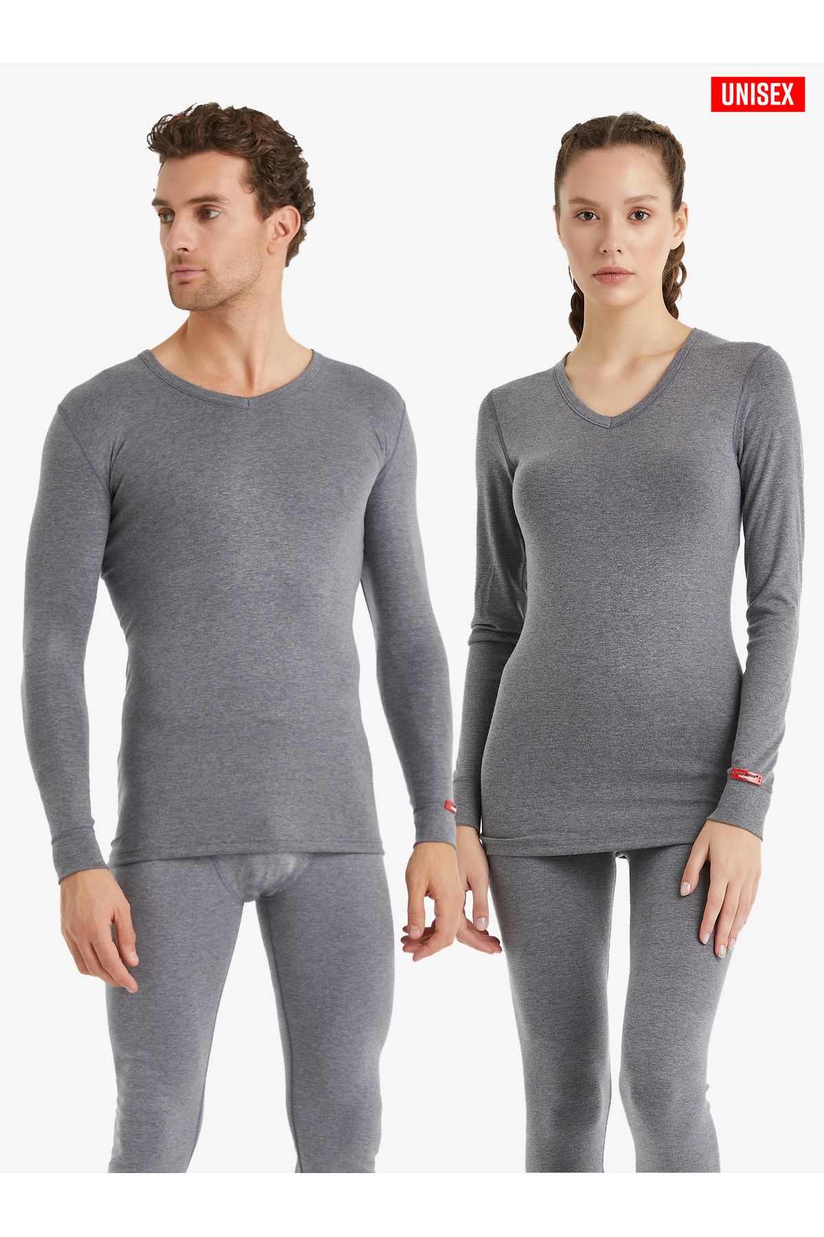 Blackspade-Unisex Θερμικό T-Shirt 2ο Επίπεδο 1257 - Γκρι μελανζέ 1