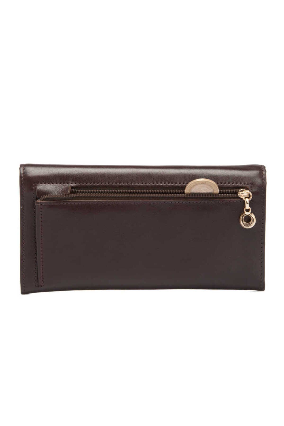 Tergan-Brown Leather Women's Wallet - S1Cb 00005584 -B07 4
