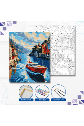 tuvval Sayılarla Boyama Set TEKNE 40X50 Cm