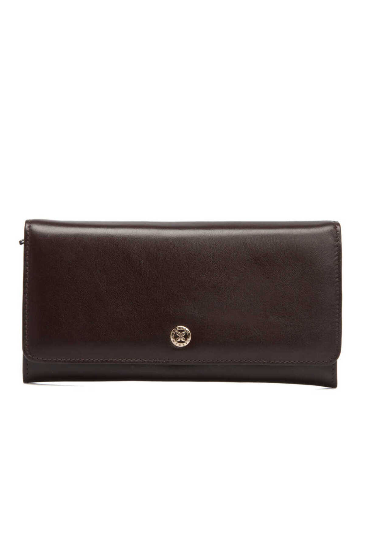 Tergan-Brown Leather Women's Wallet - S1Cb 00005584 -B07 2