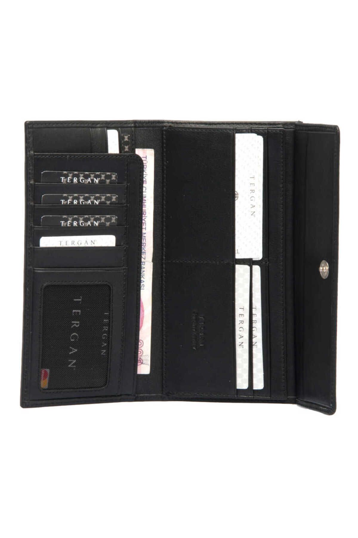 Tergan-Women's Black Leather Wallet - S1Cb 00005793 -C59 3