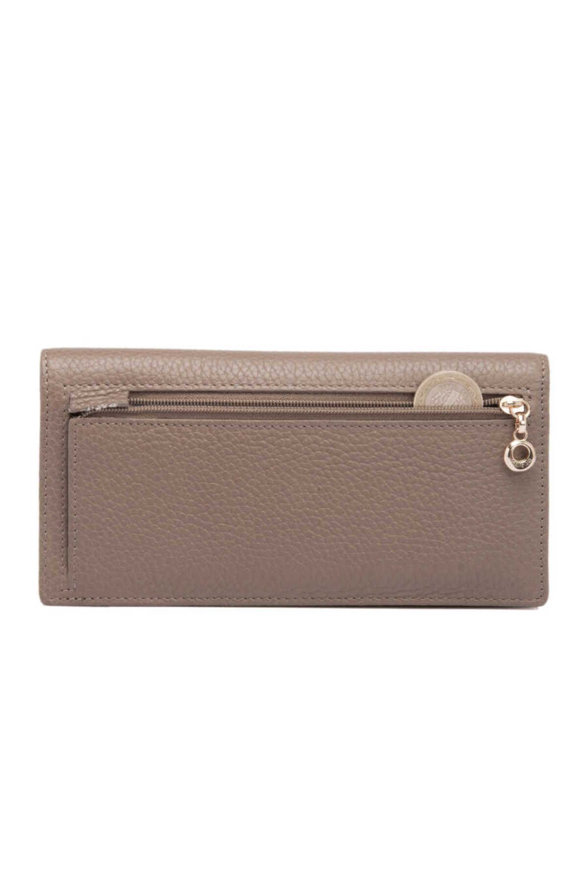 Tergan-Beige Genuine Leather Women's Wallet - S1Cb 00005685 -B73 4