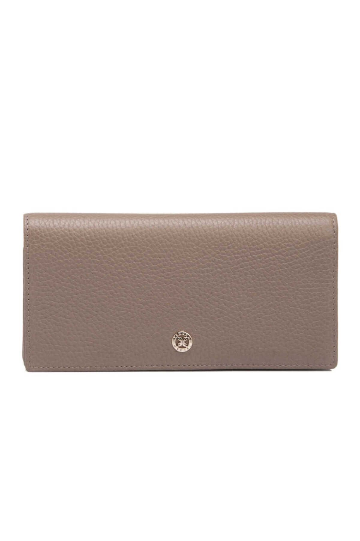 Tergan-Beige Genuine Leather Women's Wallet - S1Cb 00005685 -B73 2