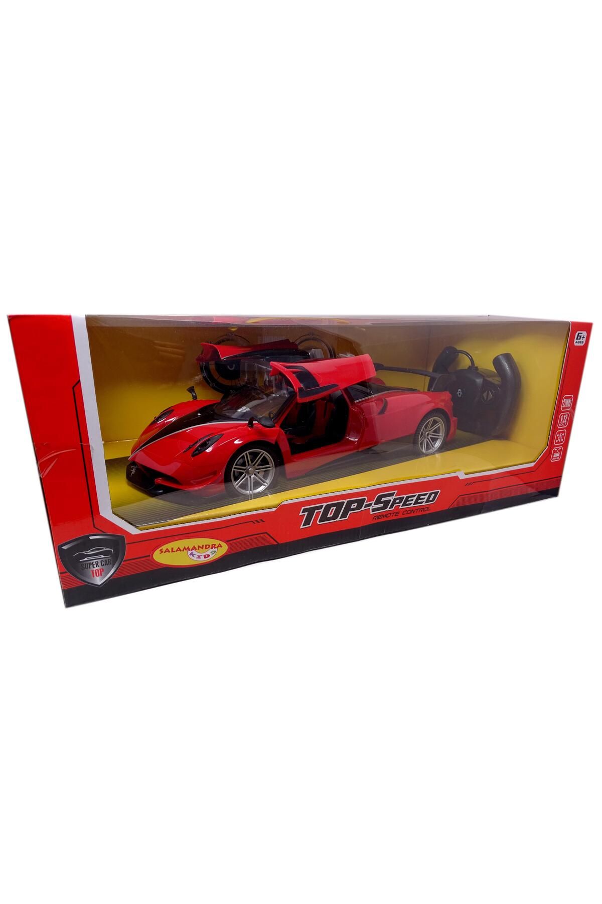 Salamandra Masina Salamandra Kids Cu Telecomanda Si Portiere Mobile, Scala 1:12, Rosu - One Size