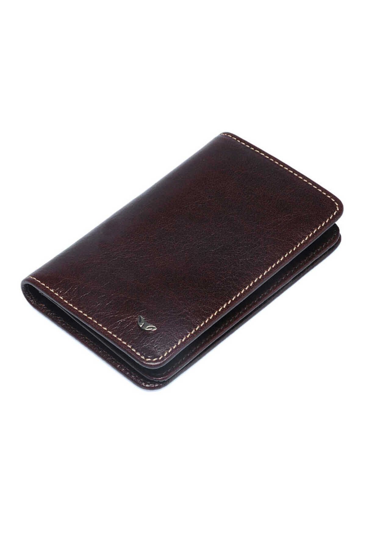 Tergan-Θήκη πιστωτικής κάρτας Tan Genuine Leather Unisex - S1kk 00001508 -a99 1