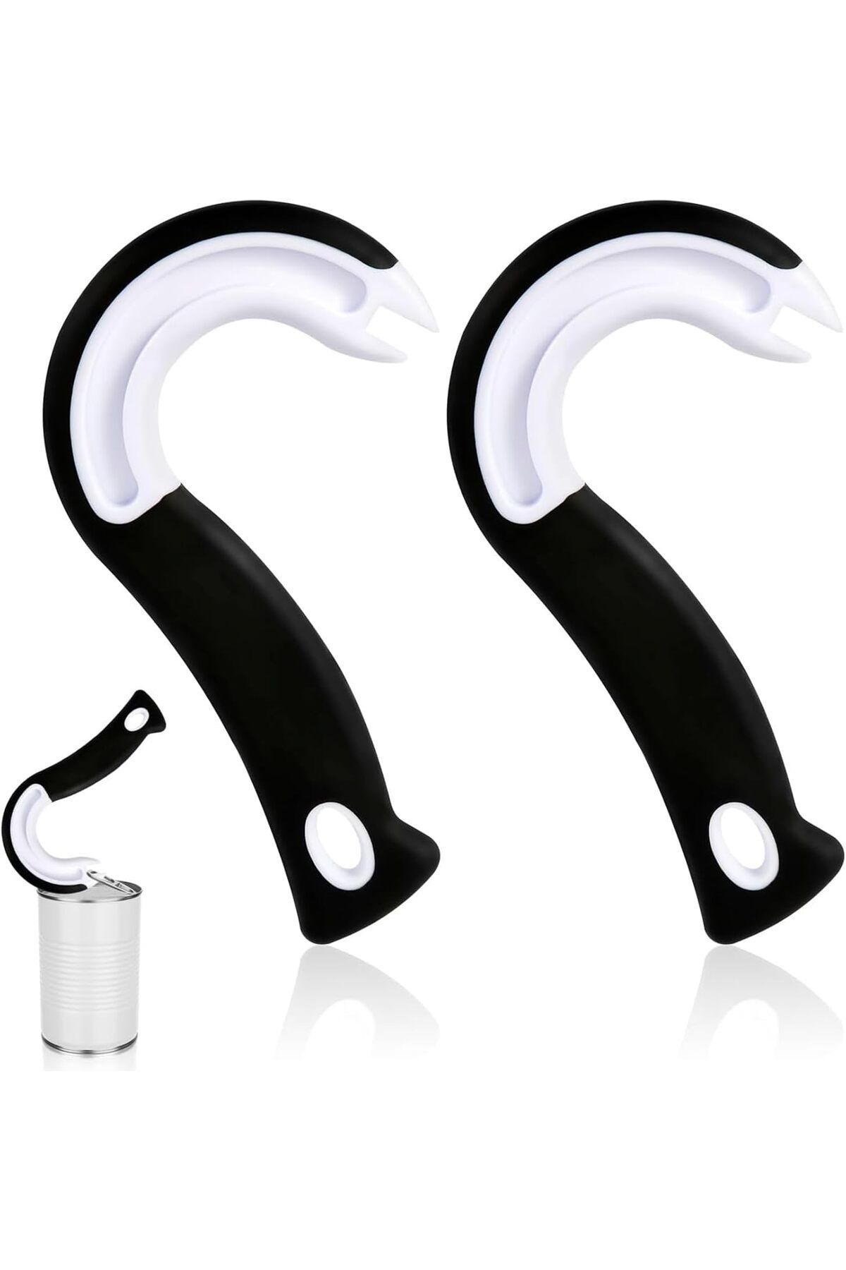 COOYA-Ring Pull Can Opener, Easy to Open Can Opener Hook, J Shaped Lid Opener for Cans Tabs 1