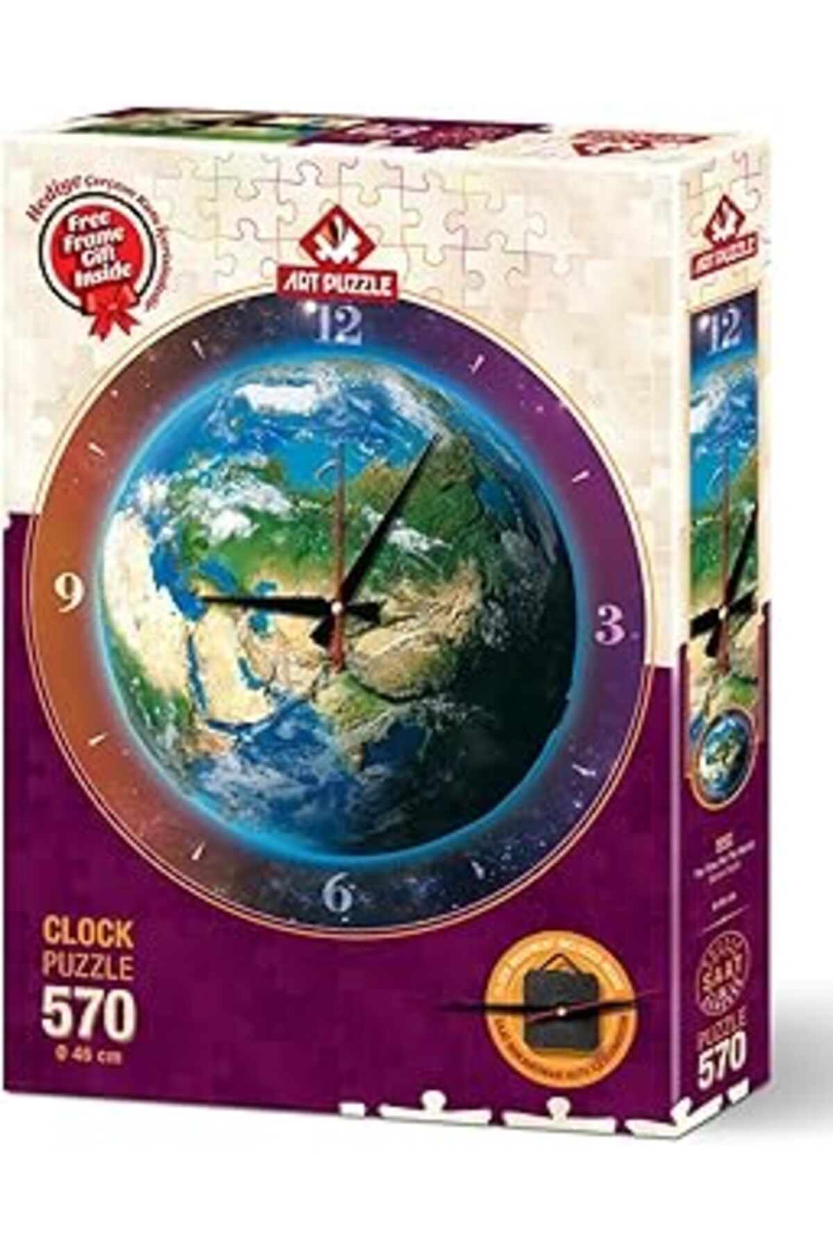 Pazarcan Art Puzzle Dünya Saati 570 Parça Saat Puzzle