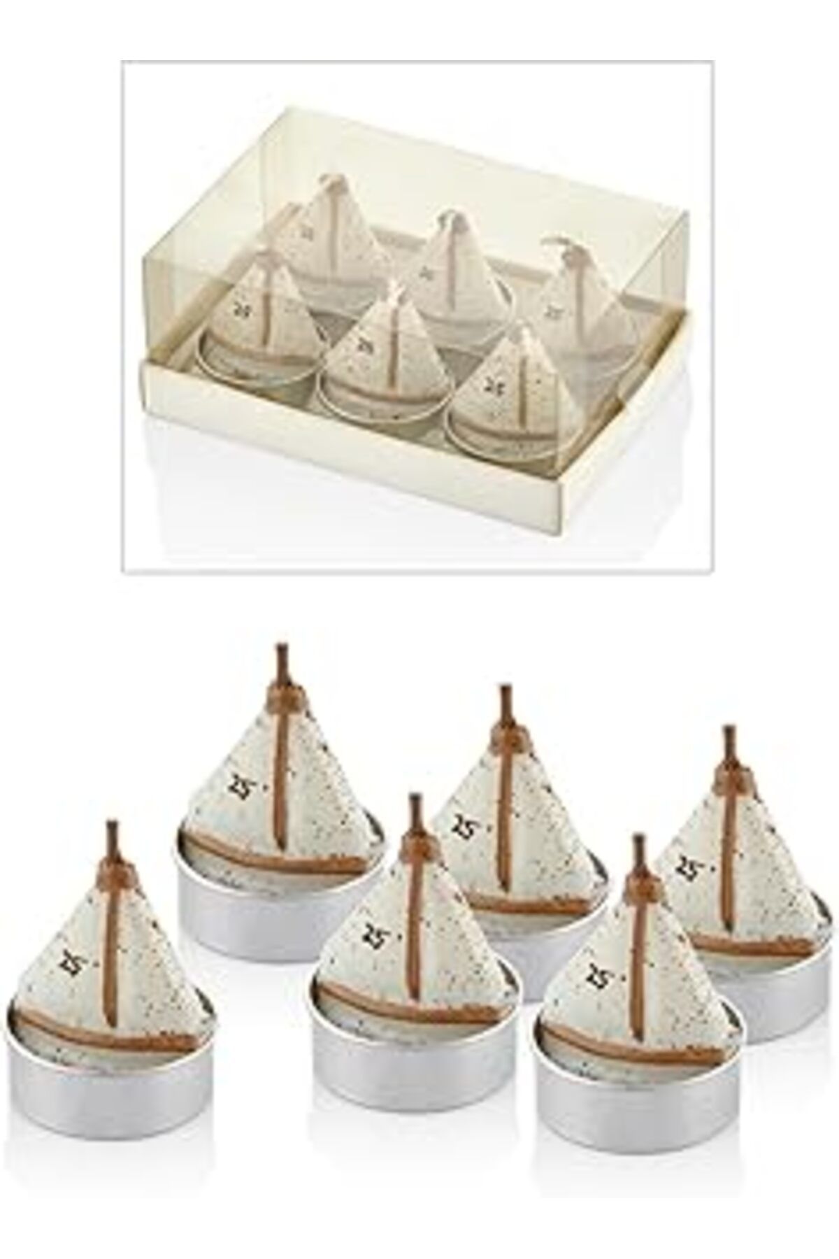 Qedii Setabianca Fun Candle Tealight Yelkenli 6Lı