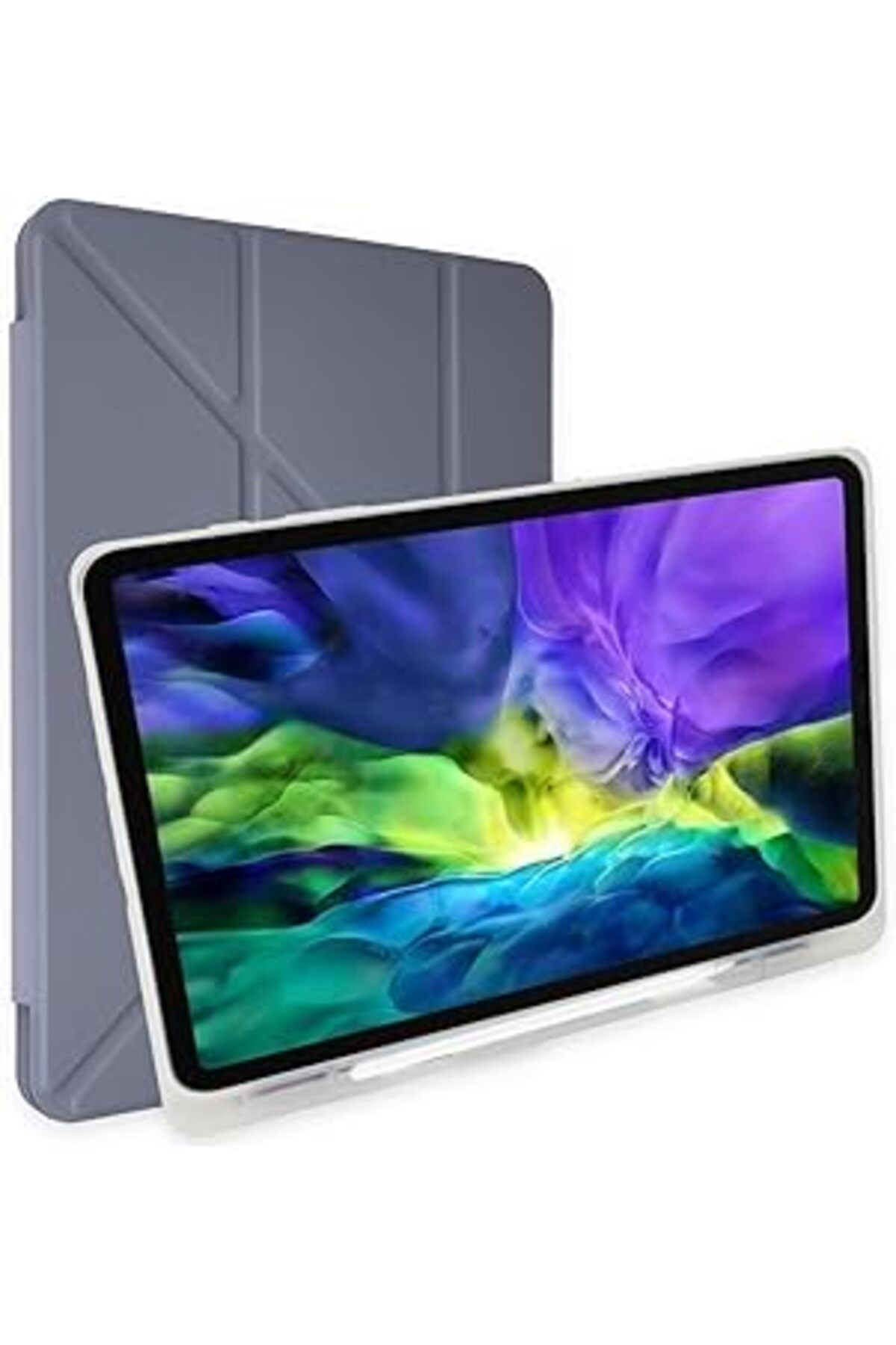 robotrend Kılıf Y Smart Cover Standlı Uyku Modlu Kalem Yerli Mars Kapak Lila Galaxy Tab S6 Lite P610 P615 P61