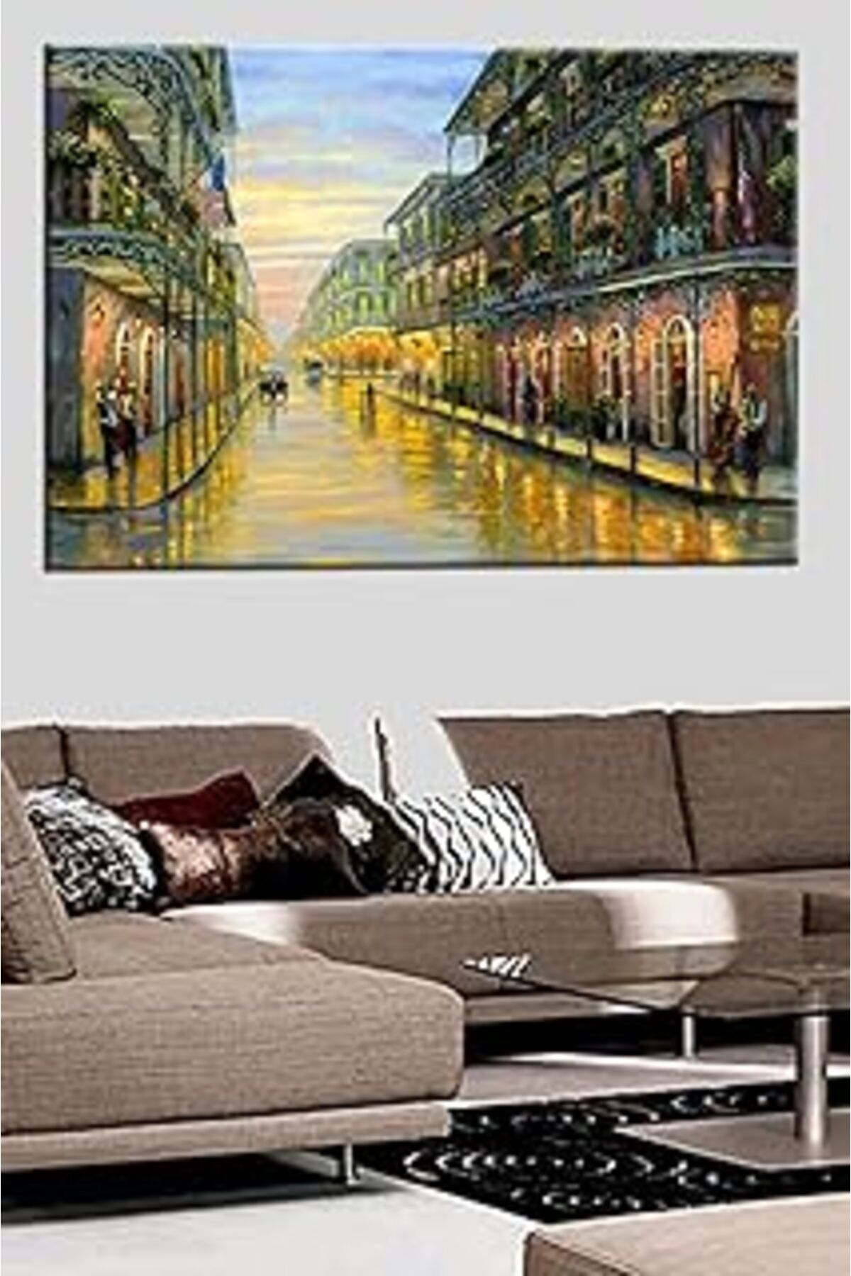 Pazarcan Talya Tablo Cadde. Zengin Içerik Için Mağazamızı Ziyaret Ediniz.. 60X40 No-9808