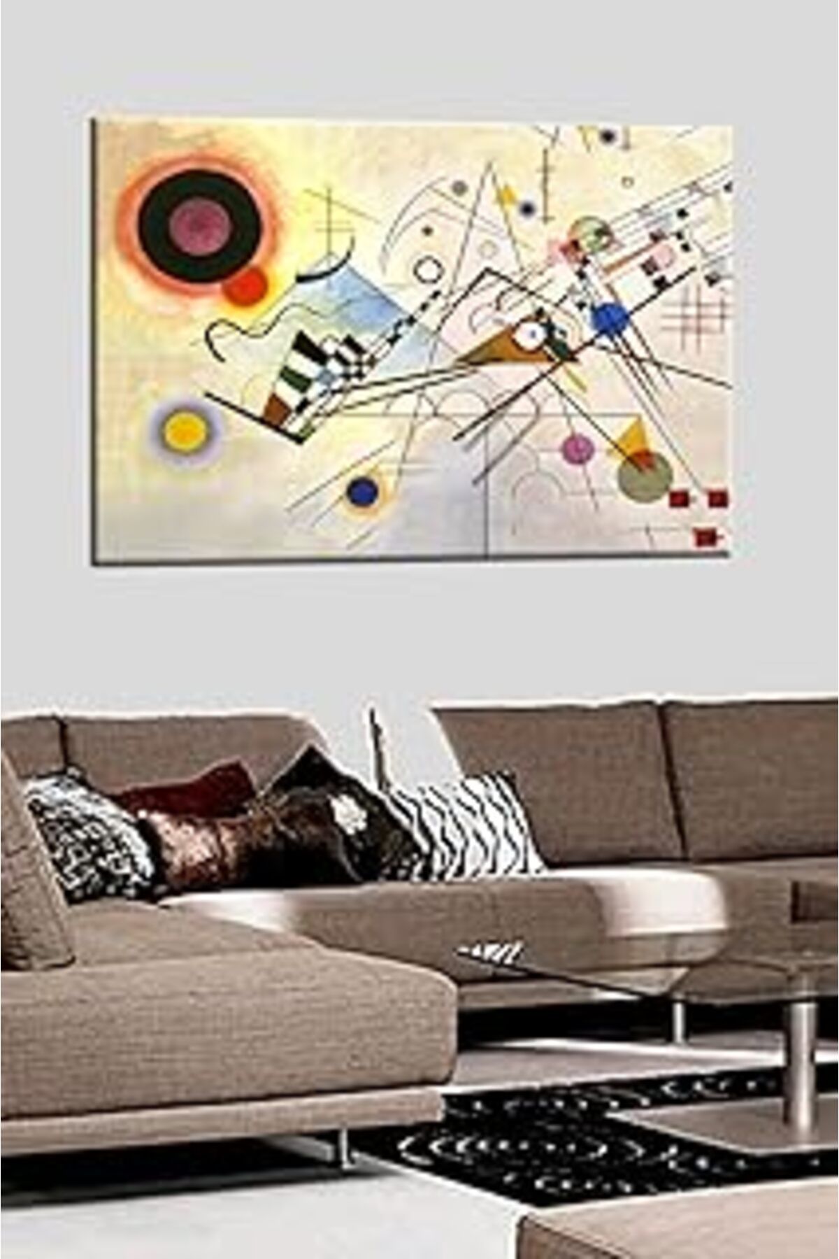 Pazarcan Talya Tablo Kandinsky Soyut. 100X70 Cm. Zengin Içerik Için Mağazamızı Ziyaret Ediniz 100 X 70 No-92