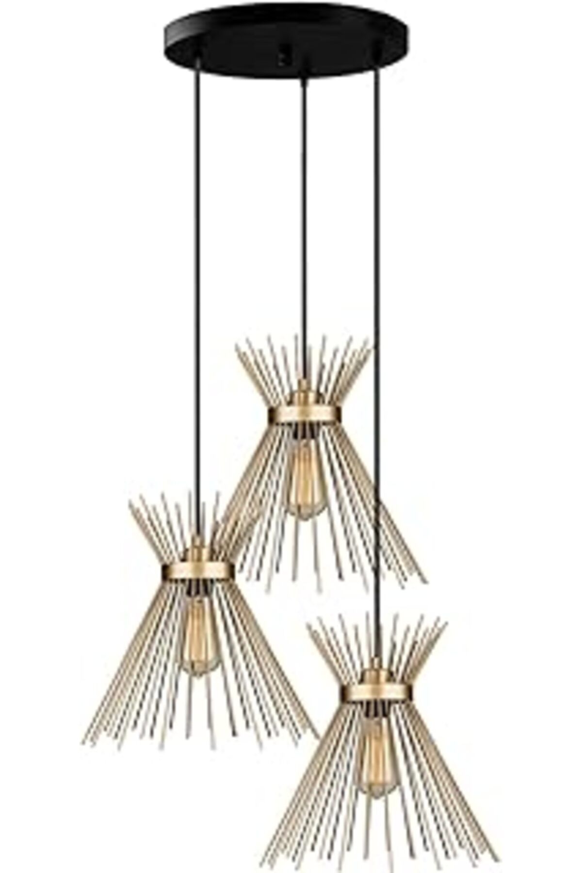 Mu Art Ahşap Concept Leger Gold 3'Lü Sarkıt