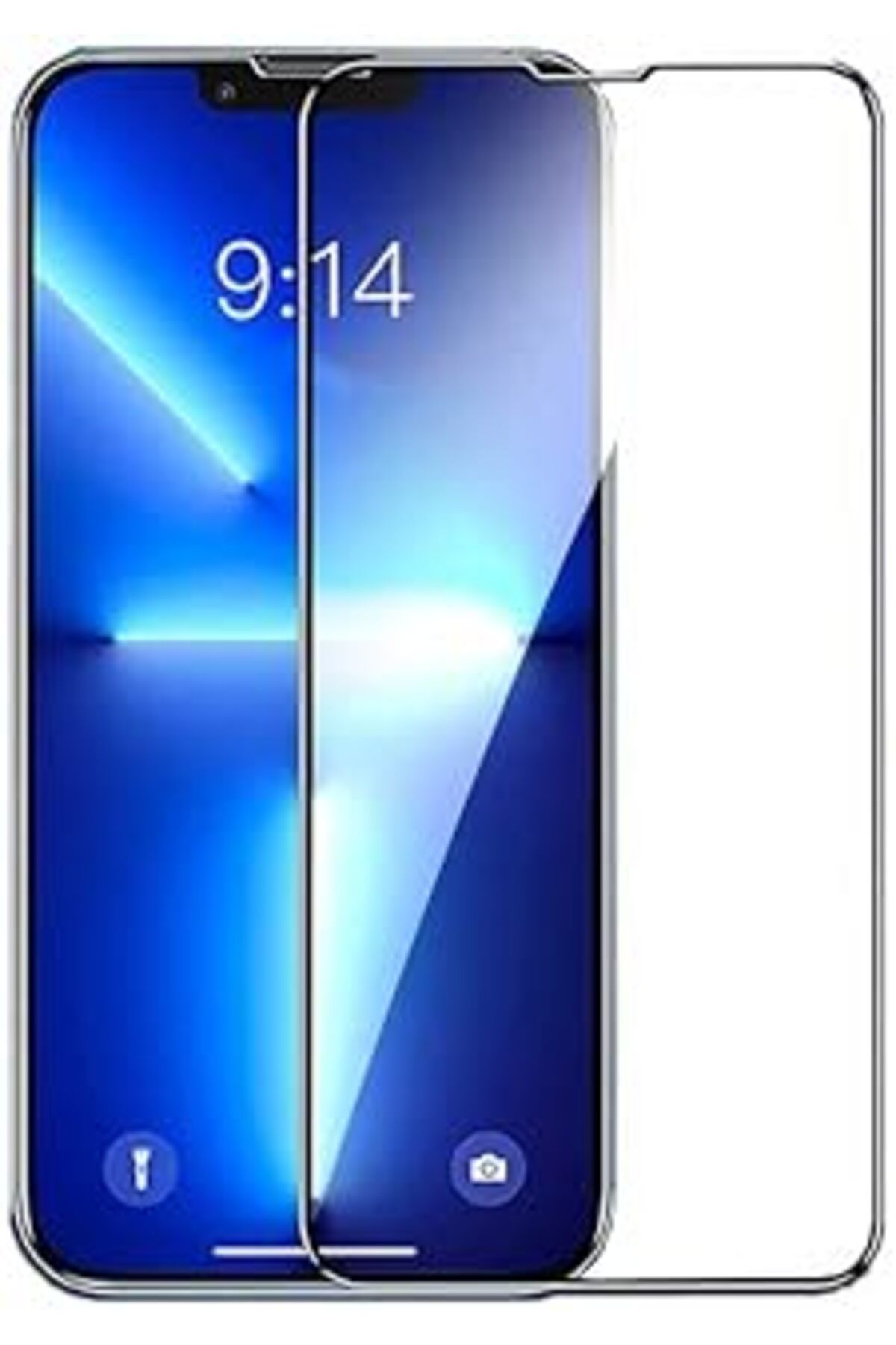 Hepta Collection Iphone 14 Pro Ile Uyumlu Tempered Ekran Koruyucu 9H Ineffable Tam Uyumlu Ekran Koruma Camı Iphone 1
