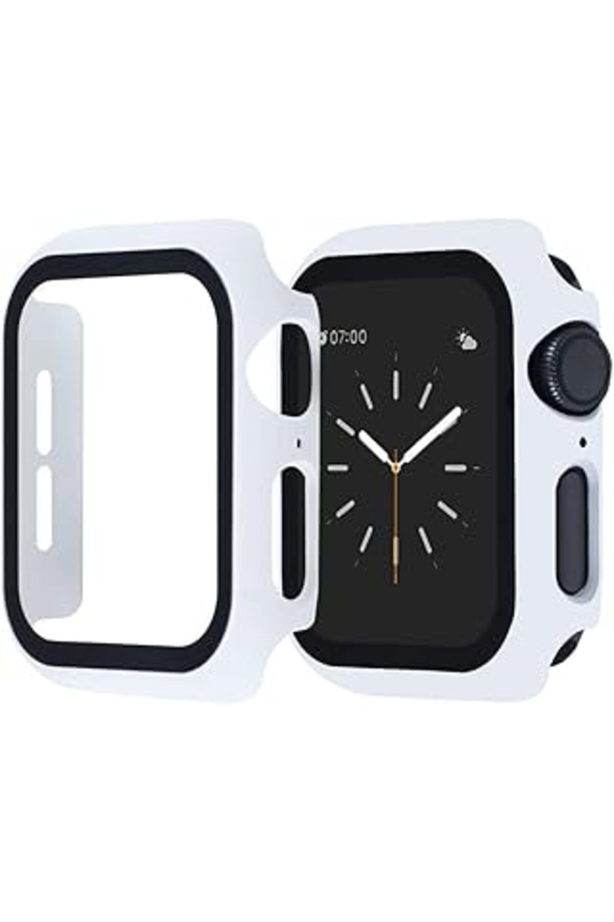 Pazarcan Kny 75849104 Apple Watch 38Mm İçin Full Kaplayan Çerçeveli Ekran Koruyucu Gard Kapak Beyaz Ekran Ko