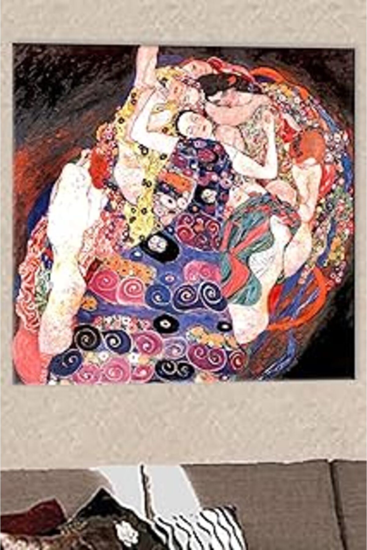 Pazarcan Talya Tablo Klasikler Dekoratif Kanvas Tablolar Serisi Nü Nu Gustav Klimt Bakireler. Diğer Temalar: