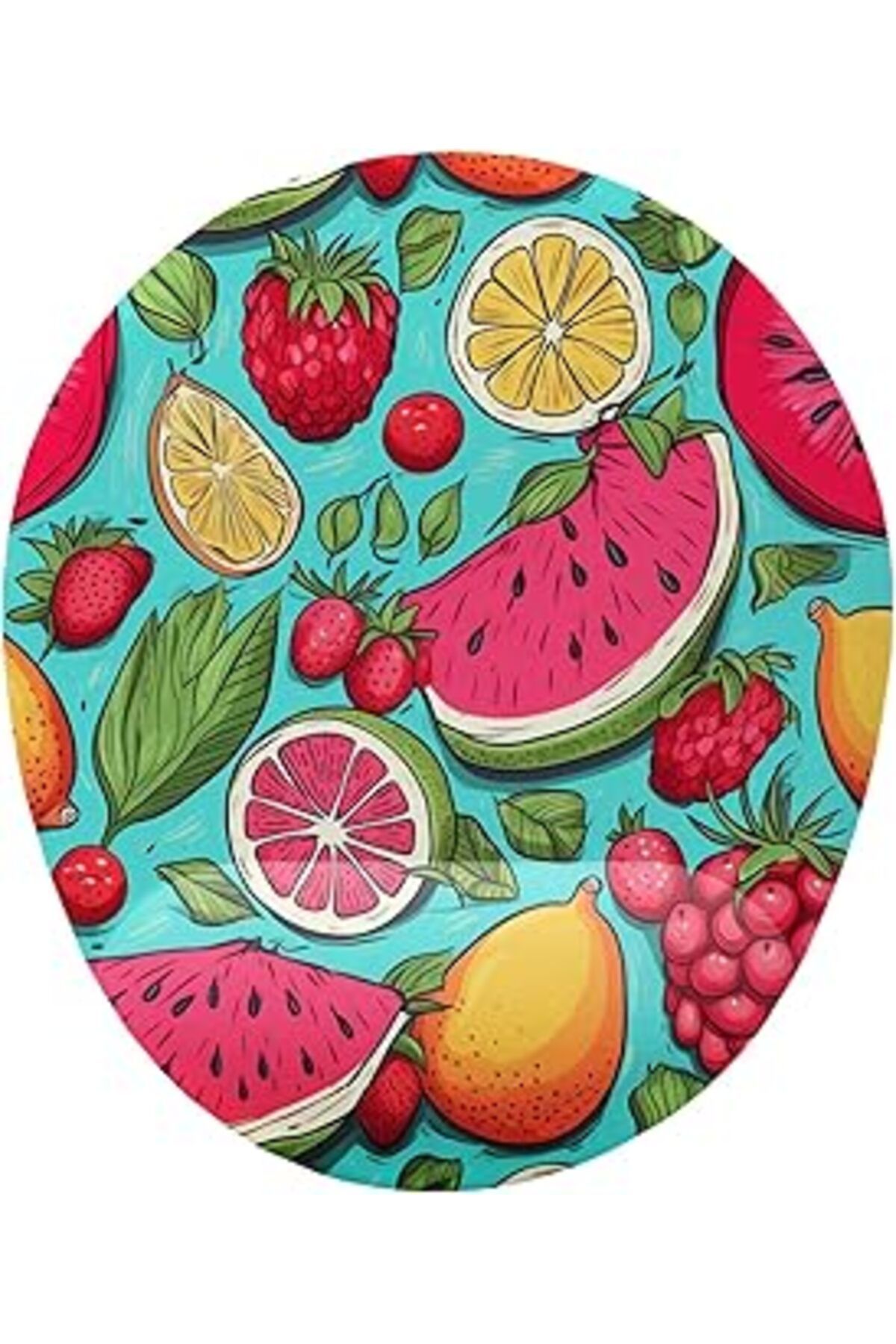 Mu Art Ahşap Iyi Fikirler Meyve Desenli Bilek Destekli Mouse Pad