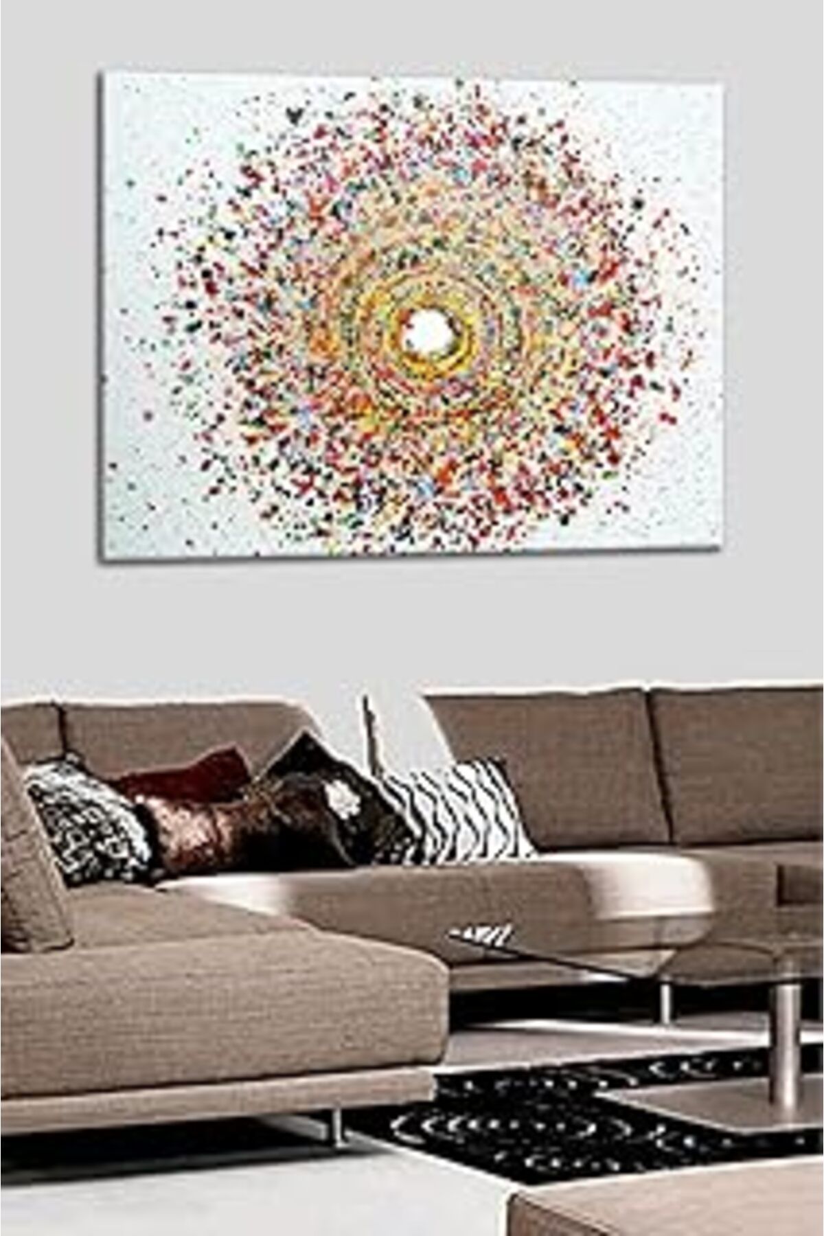 Pazarcan Talya Tablo Soyut Modern Tarz. 60X40 Cm. Zengin Içerik Için Mağazamızı Ziyaret Ediniz.. 60 X 80 No-