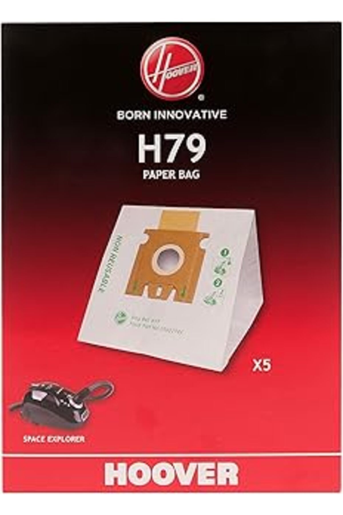 Pazarcan Hoover H79 Elektrikli Süpürge Torbaları, Orijinal, Kağıt, Koku Önleyici, Ekstra Filtreleme, Hoover