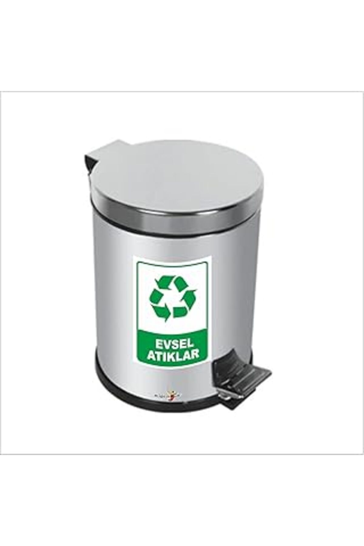 Mu Art M3decorium Paslanmaz 3lt.küflenmez Çelik Krom Kapaklı Pedallı Basmalı Saplı Kovalı Evsel Atık Çöp