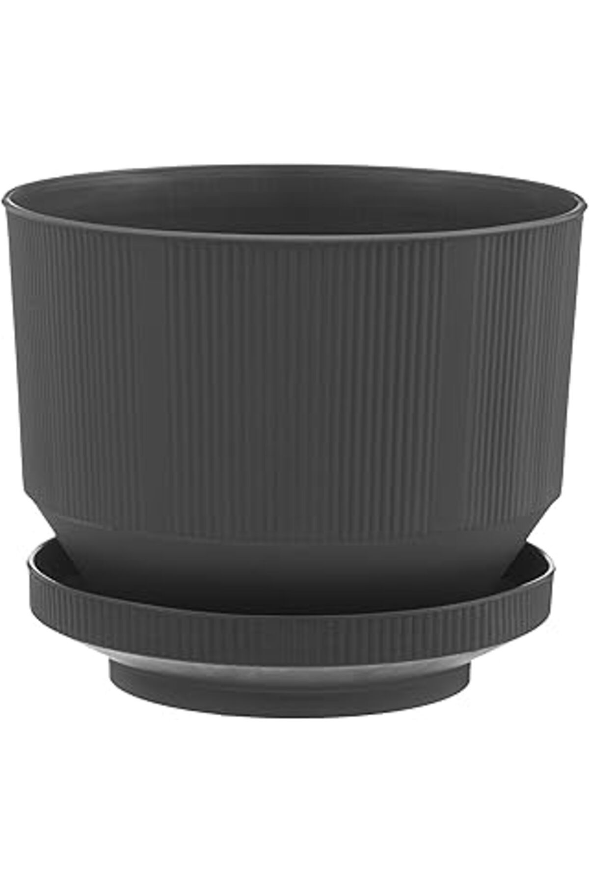 Hepta Collection Serinova S281 Lüks Saksı Dekoratif Saksı, Antrasit, 15.5Cm, 1.7 Litre