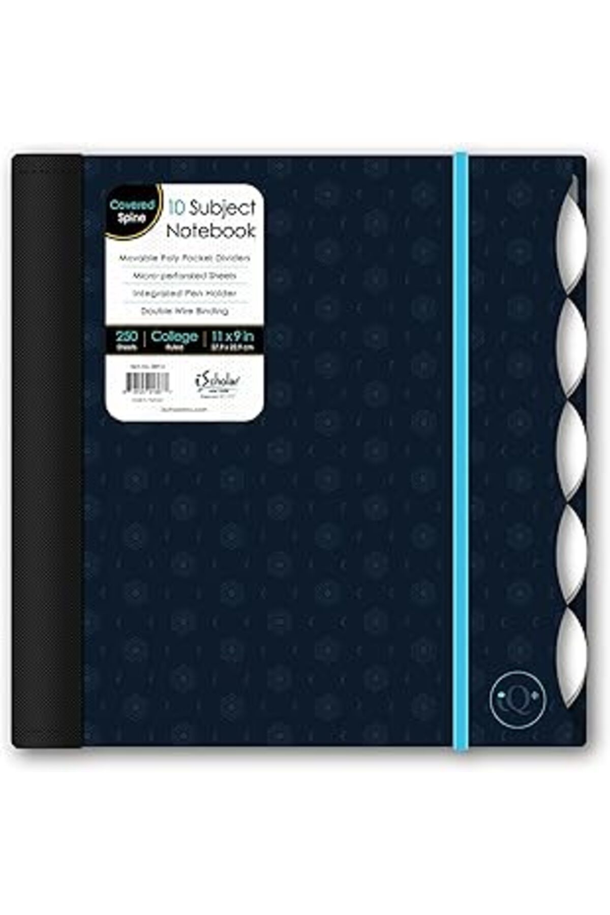 robotrend Ischolar Iq Poly Fashion Cover 10 Bölmeli Not Defteri, Kolej Çizgili, 27,9 X 21,6 Cm, 250 Yaprak, T