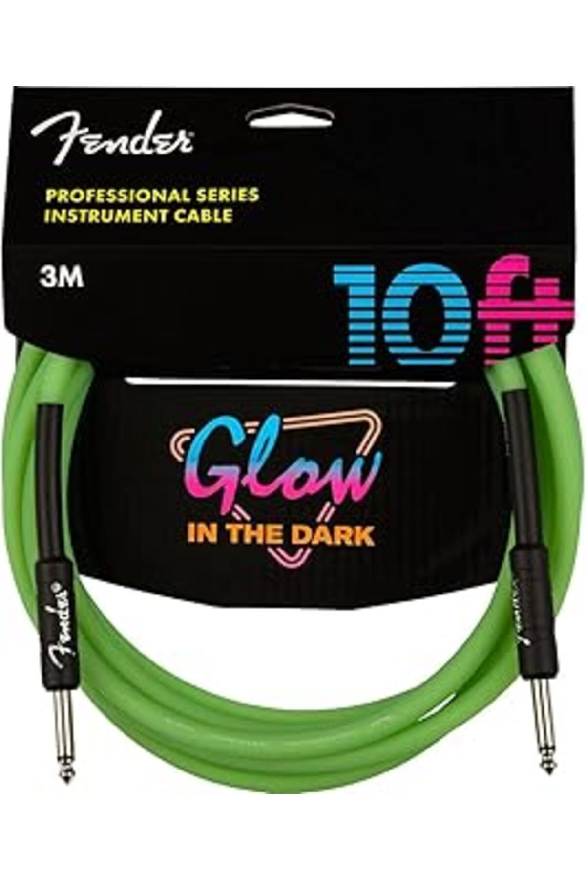 Siloin Fender® »Glow In The Dark - Cable« Instrumenten-Kabel - 3M - Farbe: Grün