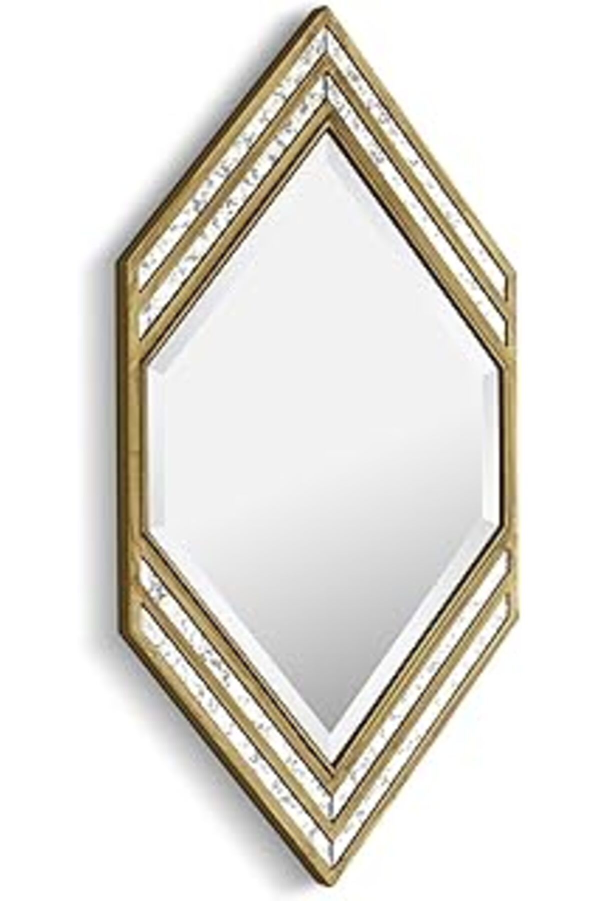 Mu Art Setabianca Seta Wall-Art 023 Metal Mekik Duvar Aynası 80 * 40 * 3 Cm