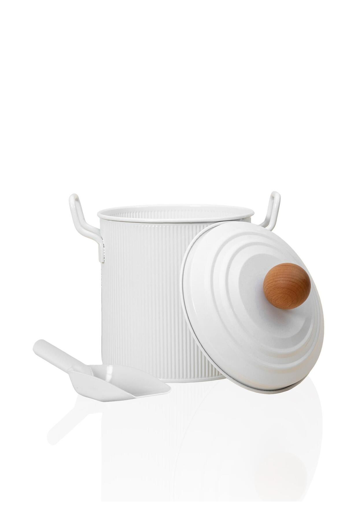 The Mia-Stripe Pulses and Detergent Storage Container White 2