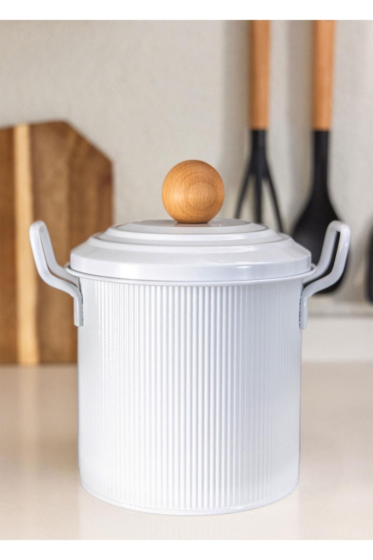The Mia-Stripe Pulses and Detergent Storage Container White 5