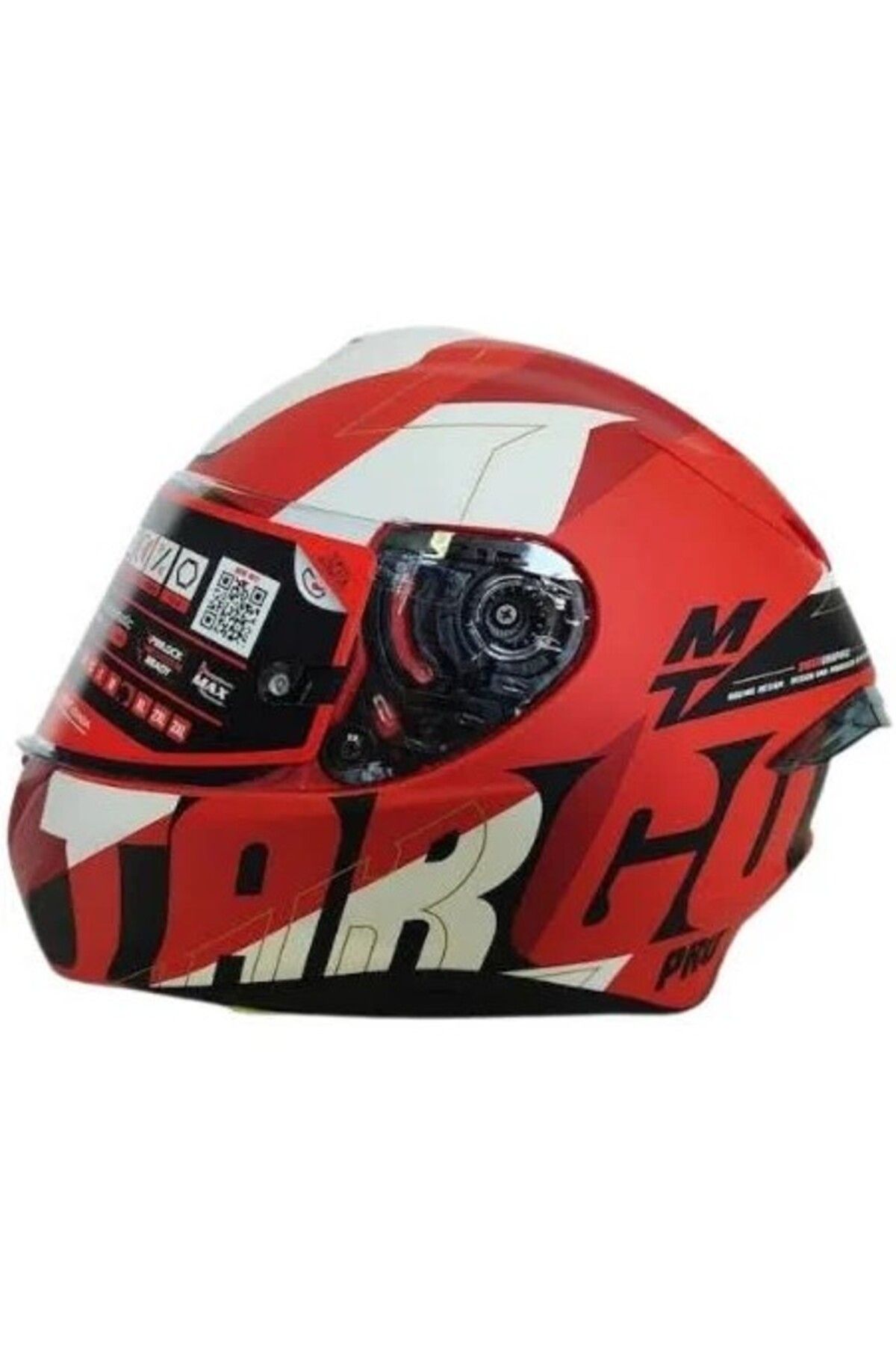 TÜRKMOPET MTHELMETS Targo Pro Biger C5 Matt Pearl Mat Kırmızı Kask XXL Beden