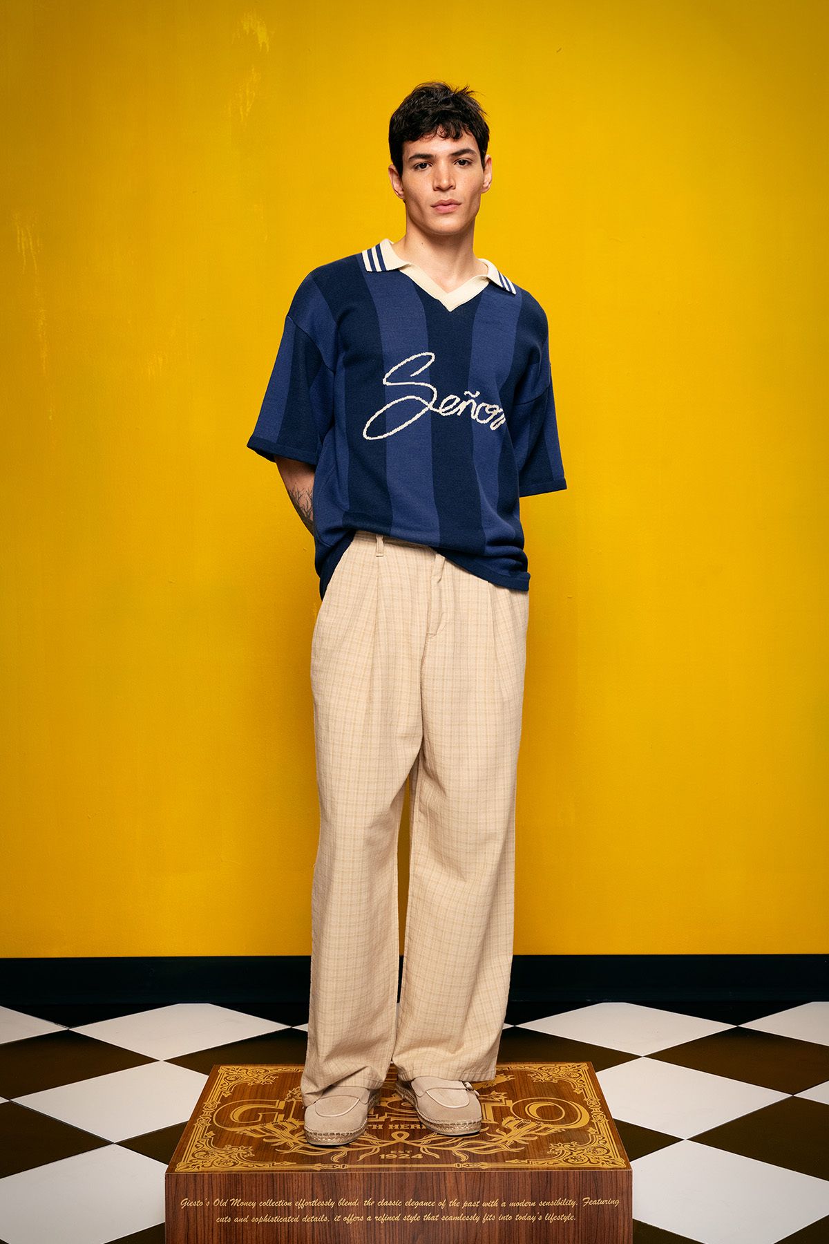 تی شرت آبی مردانه POLO YAKA NAVY T GIESTO