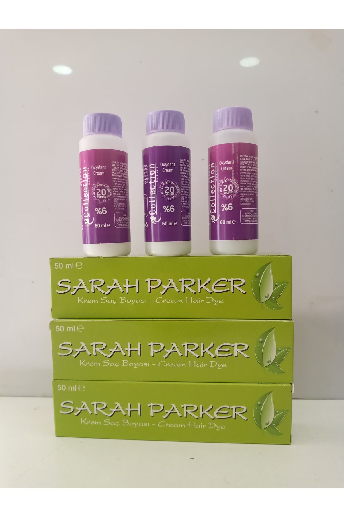 Sarah Parker SARA Hparker Saç Boyası 7.65 Lal Kızılı Numara tüp Boya 50 ml 3'LÜ