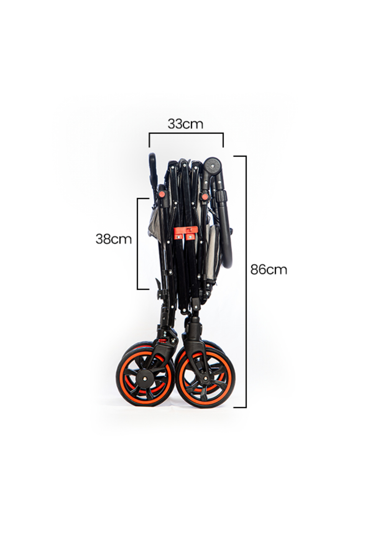 Wagon Çift Yönlü Premium Bebek Arabası Gri fotoğrafı 3 (önizleme)