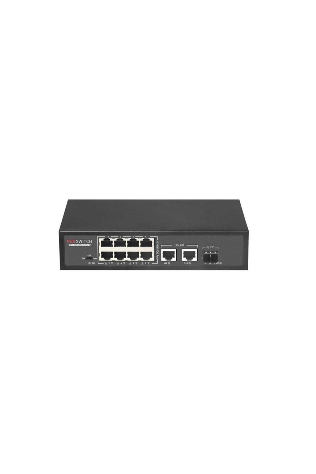 ODS 08ODS-8P2U 10 Port 8x PoE Fast (10/100) Yönetilmez 2x Uplink Fast (10/100) 120 W PoE Switch