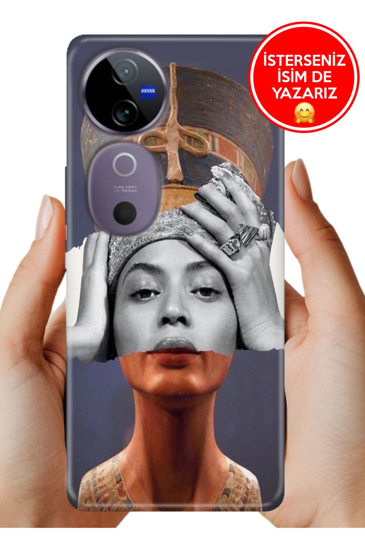 Cekuonline Vivo V40 5G Kılıf UvBaskı Özel-Tasarım Silikon Art-Beyonce