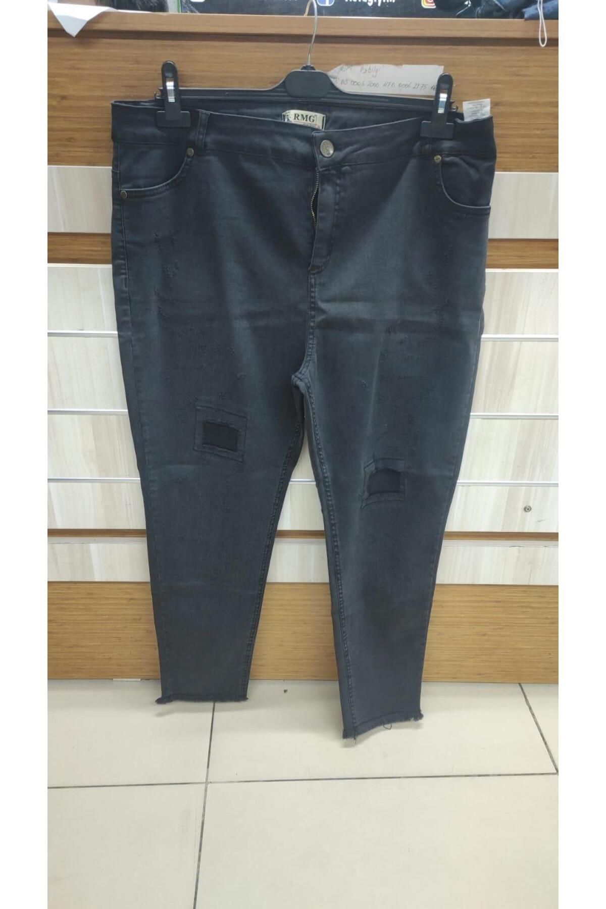 RMG Yırtıklı Kot Pantolon  FÜME 002