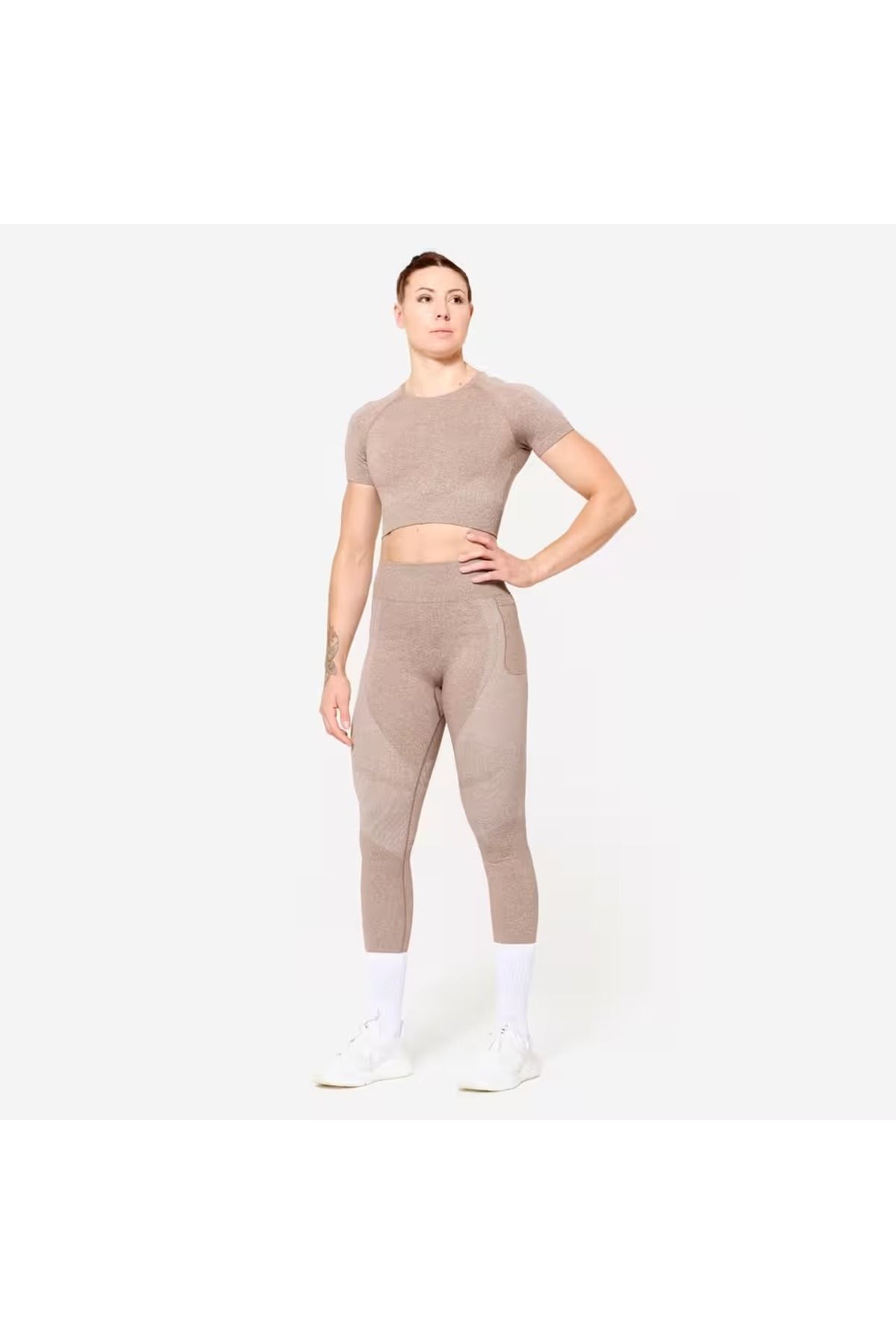 Decathlon-Women's Brown High Waist Sports Leggings 2